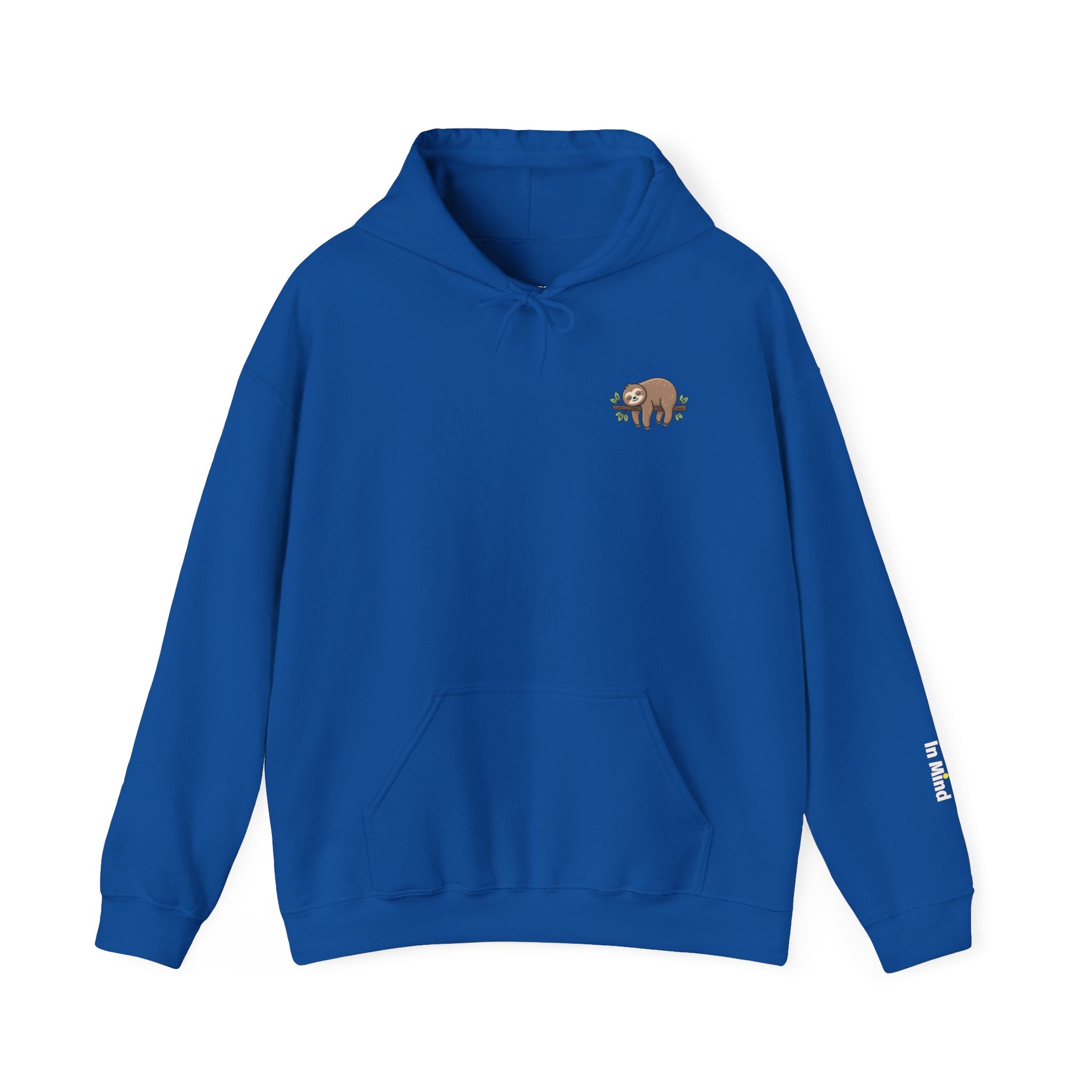 Hoodie — Small Embroidered Sloth Graphic Hooded Sweatshirt