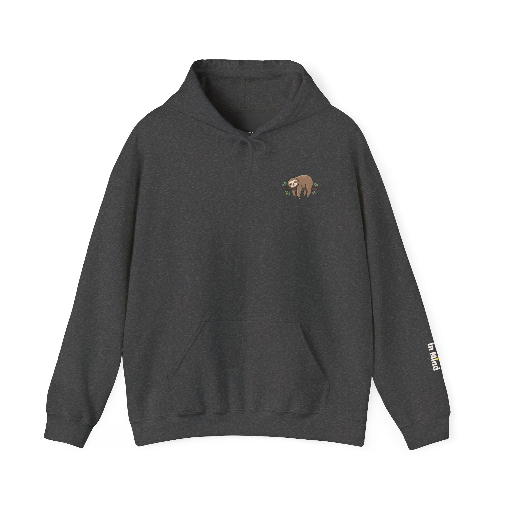 Hoodie — Small Embroidered Sloth Graphic Hooded Sweatshirt