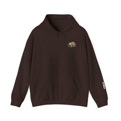 Hoodie — Small Embroidered Sloth Graphic Hooded Sweatshirt