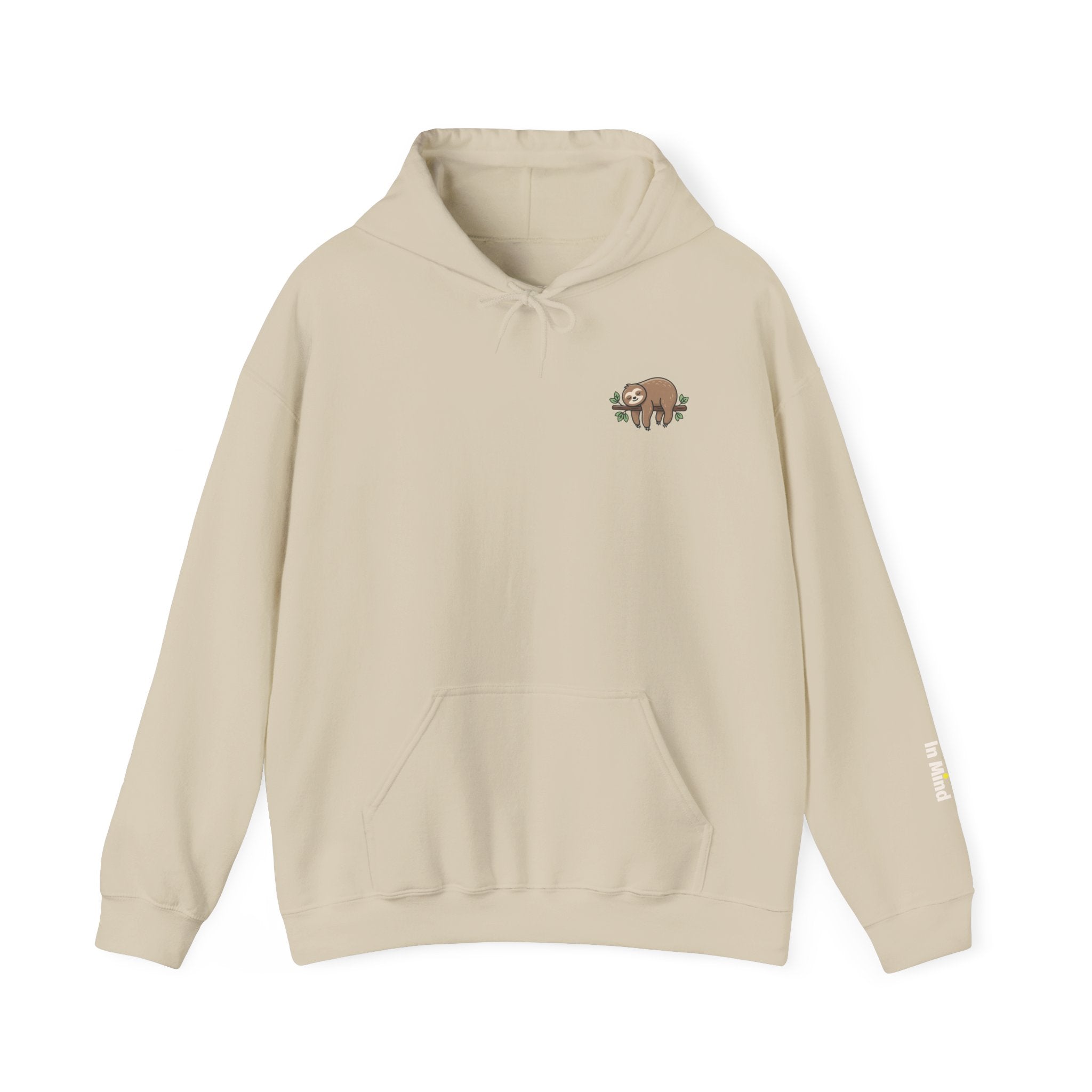 Hoodie — Small Embroidered Sloth Graphic Hooded Sweatshirt