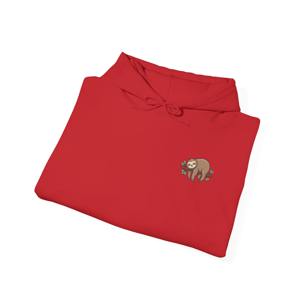 Hoodie — Small Embroidered Sloth Graphic Hooded Sweatshirt